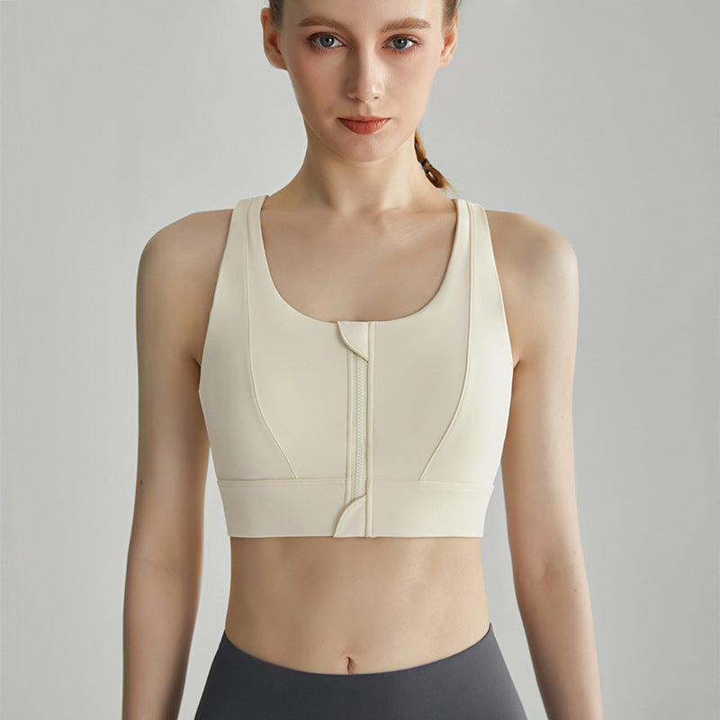Front zip sports tank top