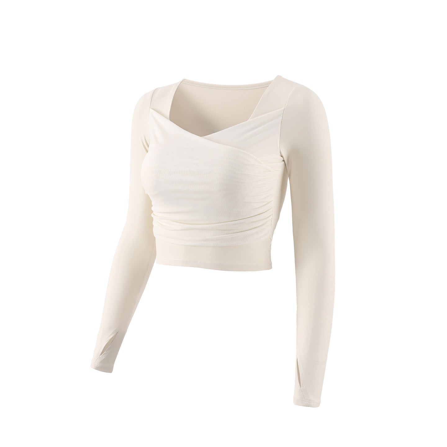 Mesh paneled sports long sleeves