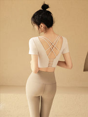 Quick-drying sports vest with chest pad beautiful back