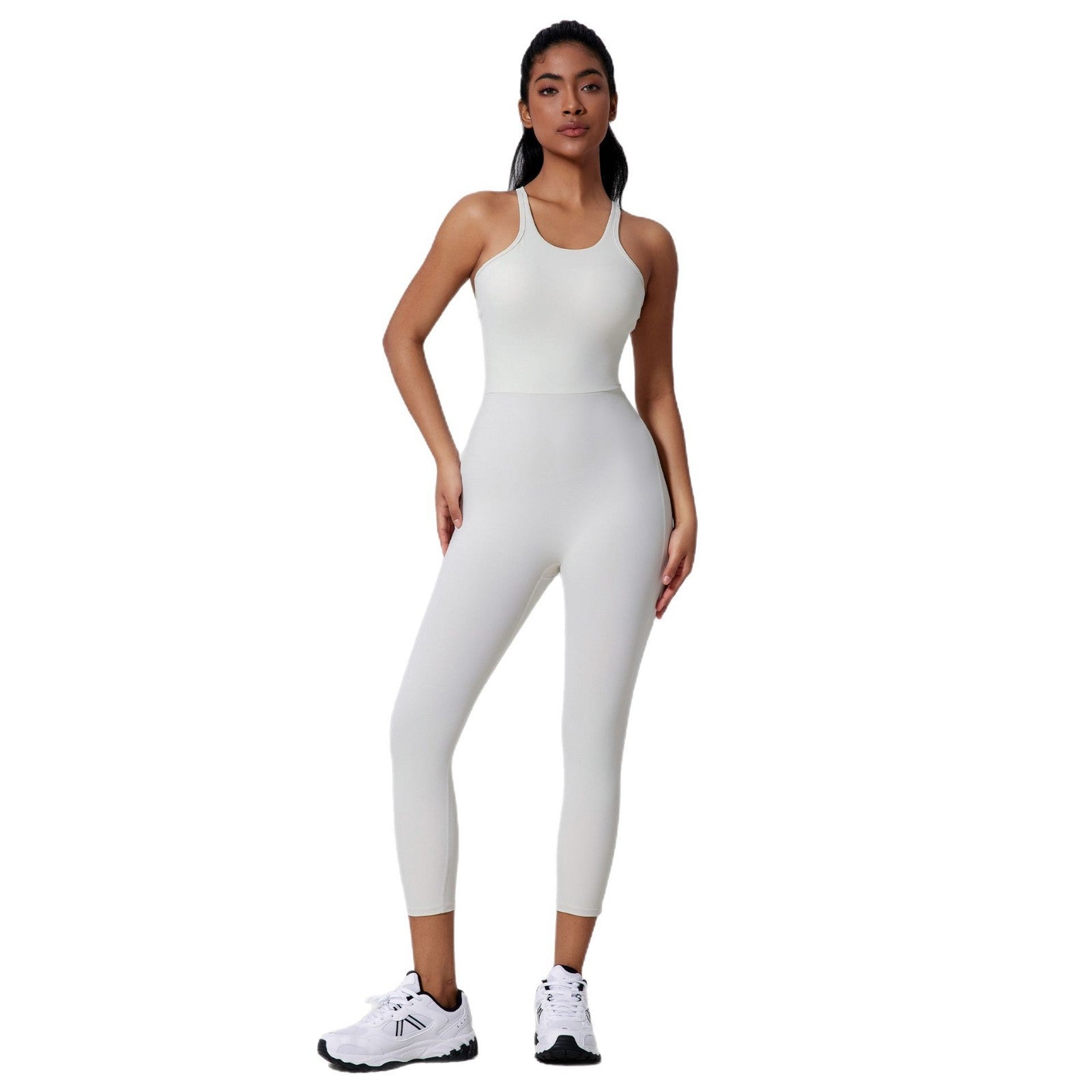 Brushed nude V-shaped beautiful back and buttocks lifting bodysuit