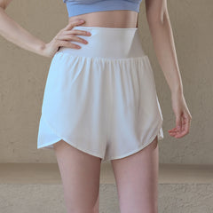 High-waisted, Anti-walking running training fitness sports breathable three-point pants