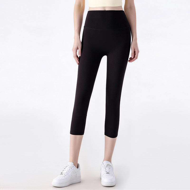 Lycra high-waisted hip-lifting yoga cropped pants