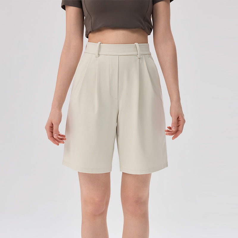Wide-leg straight casual shorts