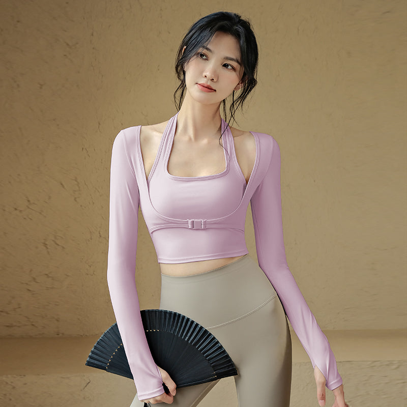 Tight with chest pad yoga long sleeves