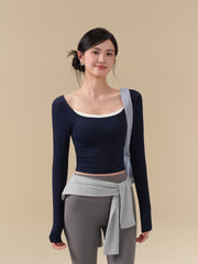 New contrasting Pilates training T-shirt