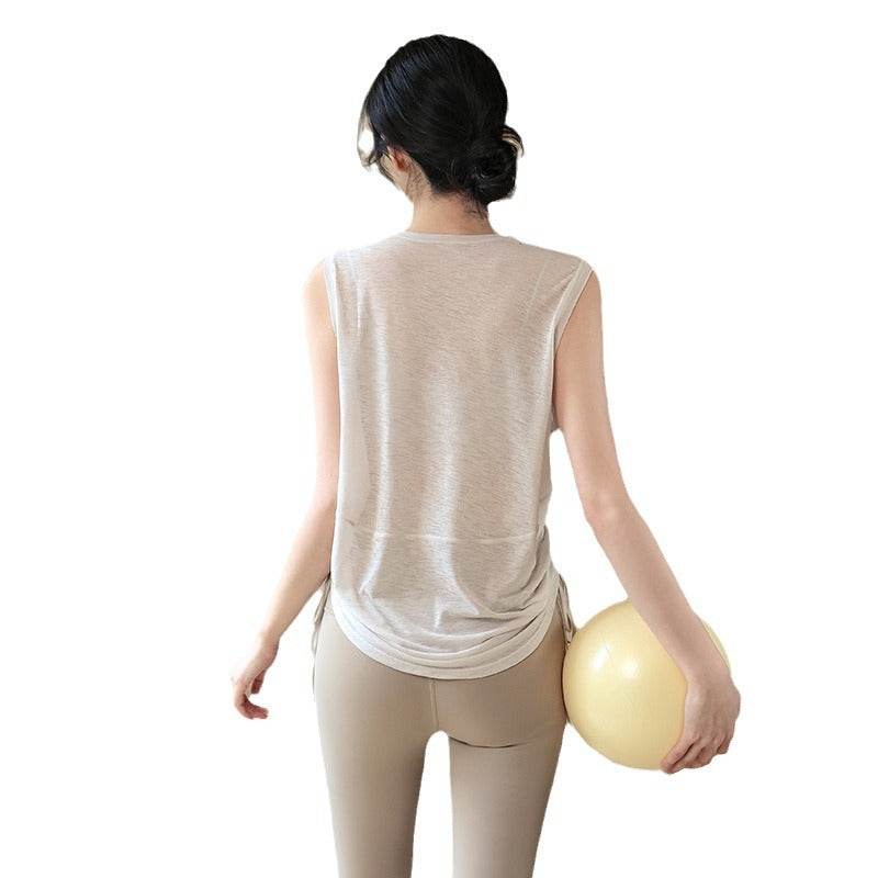 Drawstring sports vest