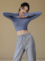 Short quick-drying yoga long sleeve t-shirt