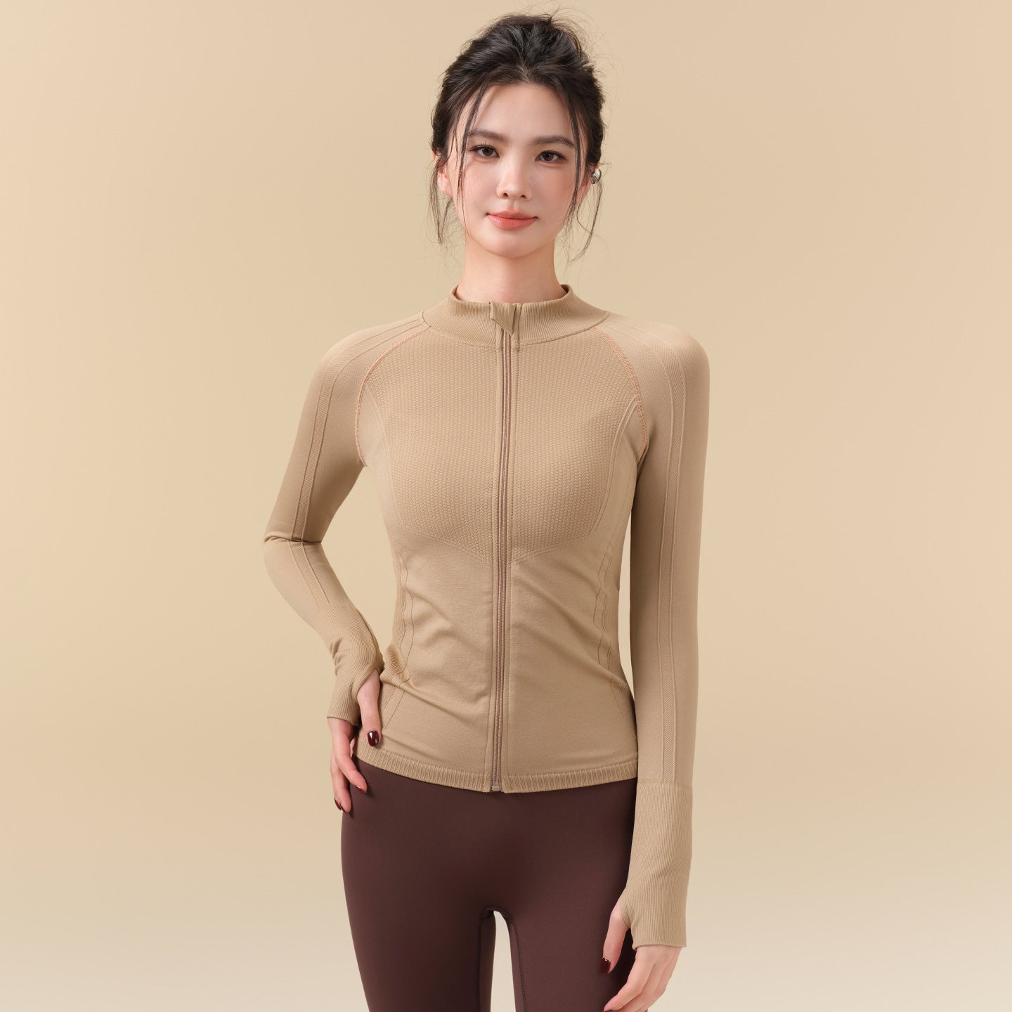 Fall yoga running fitness jacket