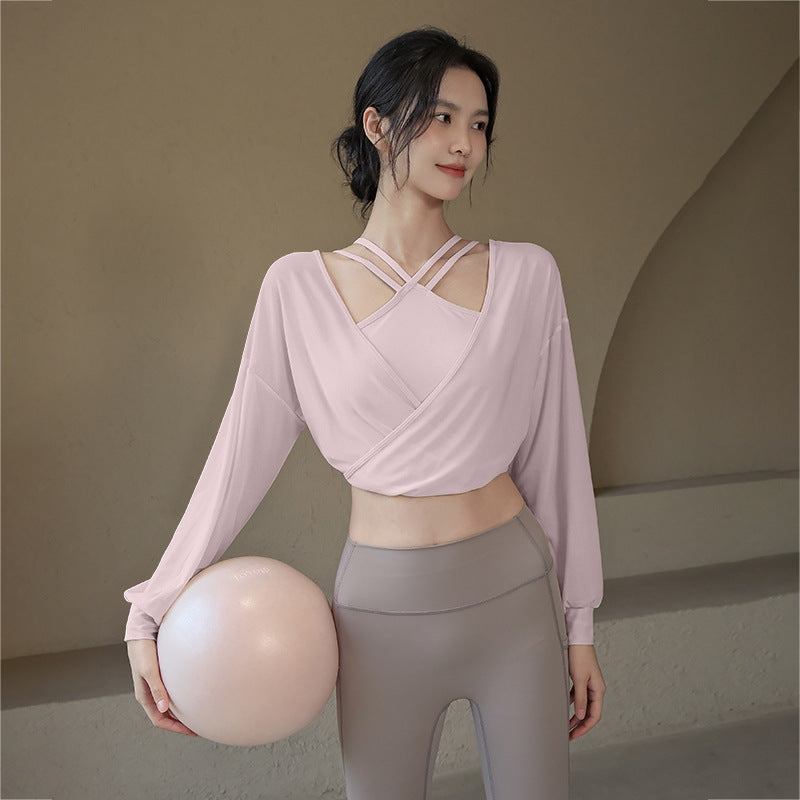 Temperament mesh long sleeves