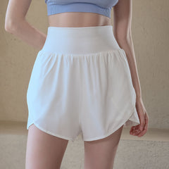 High-waisted, Anti-walking running training fitness sports breathable three-point pants