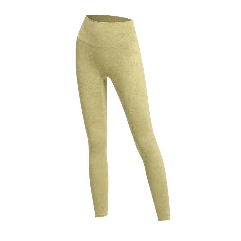 High-waisted, Slim, Nude, Comfortable, Athletic, Fitness, Running, Quick-drying, Skinny cropped pants