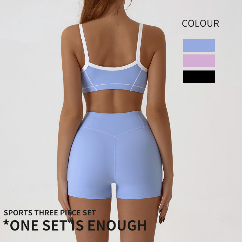 Summer nude tummy tuck bra shorts set