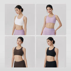 Contrast ribbed high-waisted yoga suit set