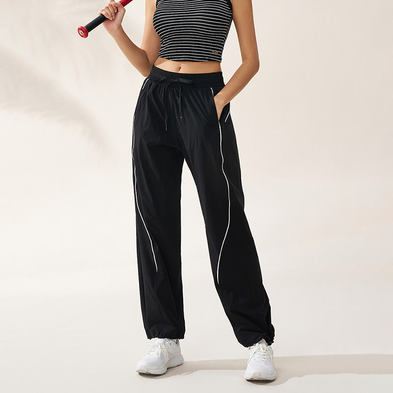 Quick-drying thin loose leg straight-leg sweatpants