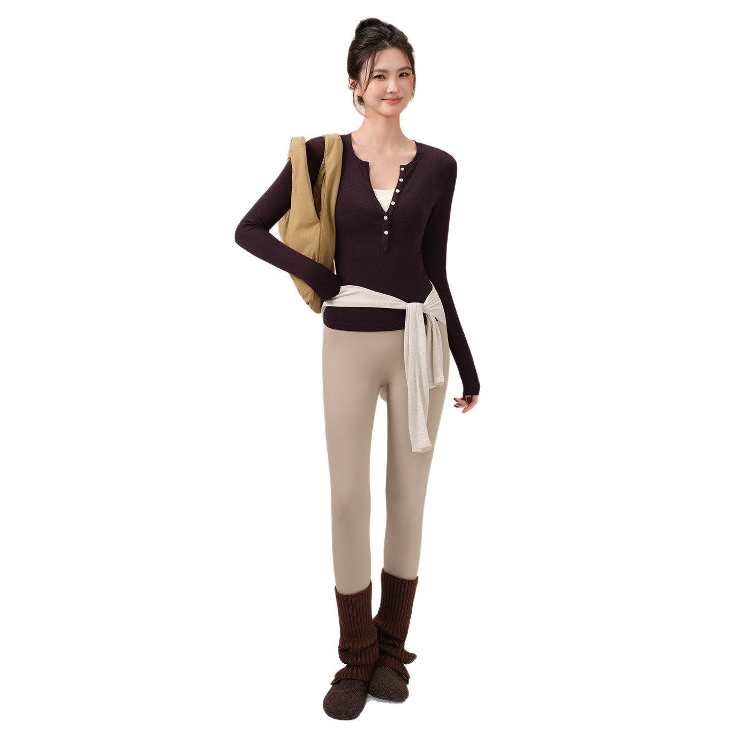 Slim and skin-friendly Pilates long sleeves