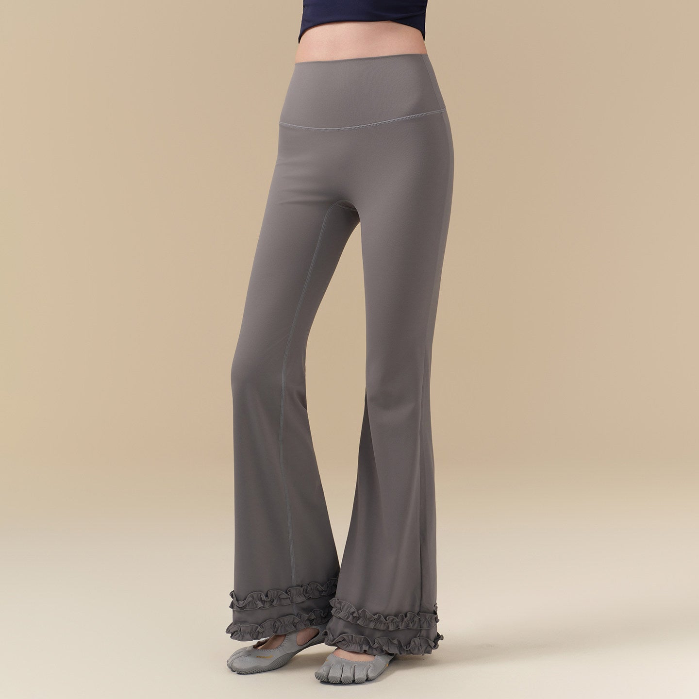 High-elastic nude slimming high-waisted bell-bottoms