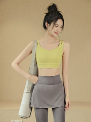 Shockproof cross-back sports bra