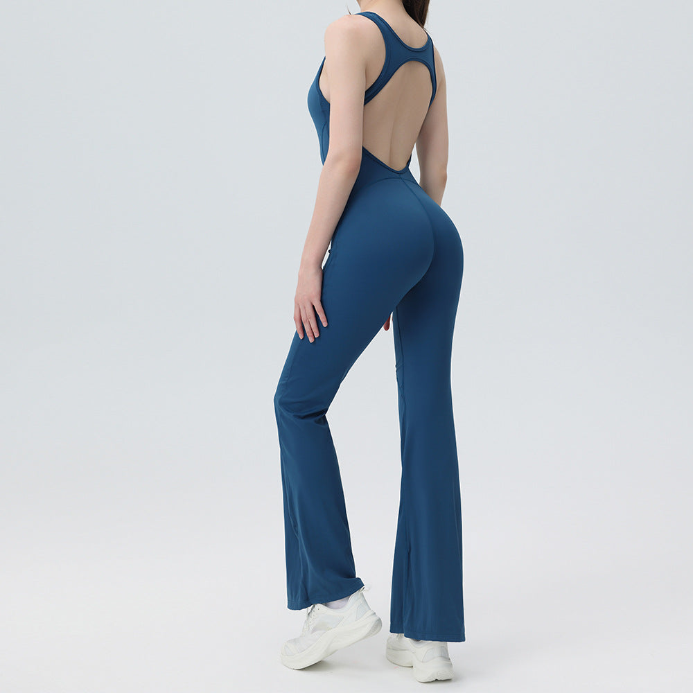 Casual cut-out backless running one-piece yoga suit
