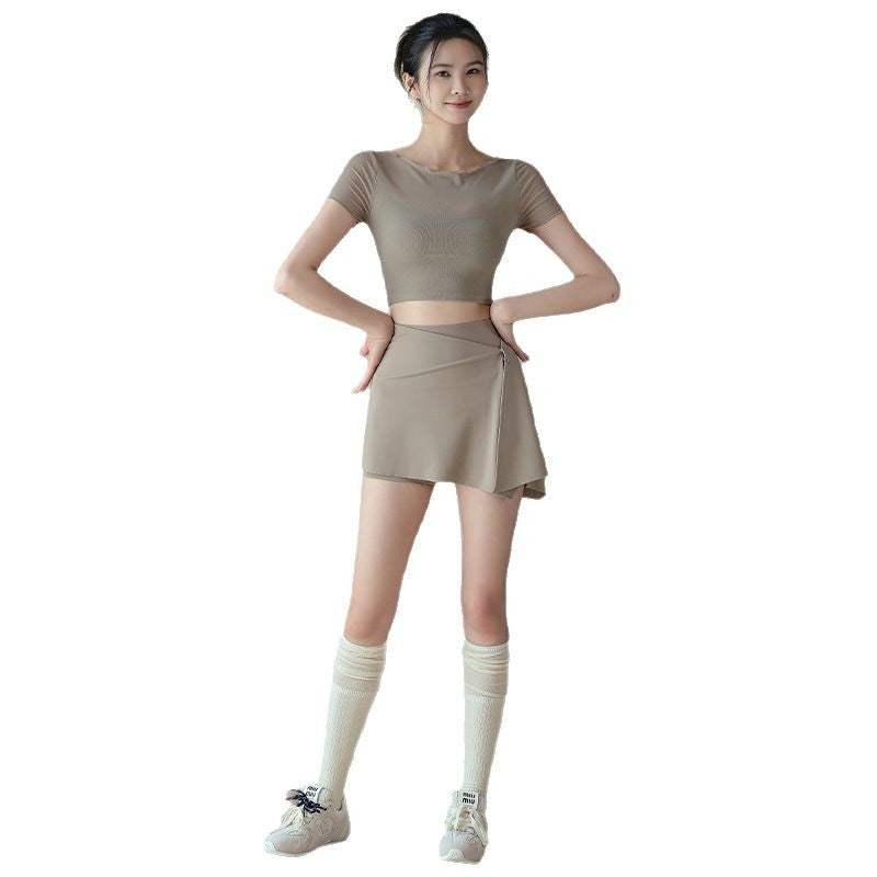 2 In 1 Anti Exposure Skort Sports Yoga Tennis Skirt