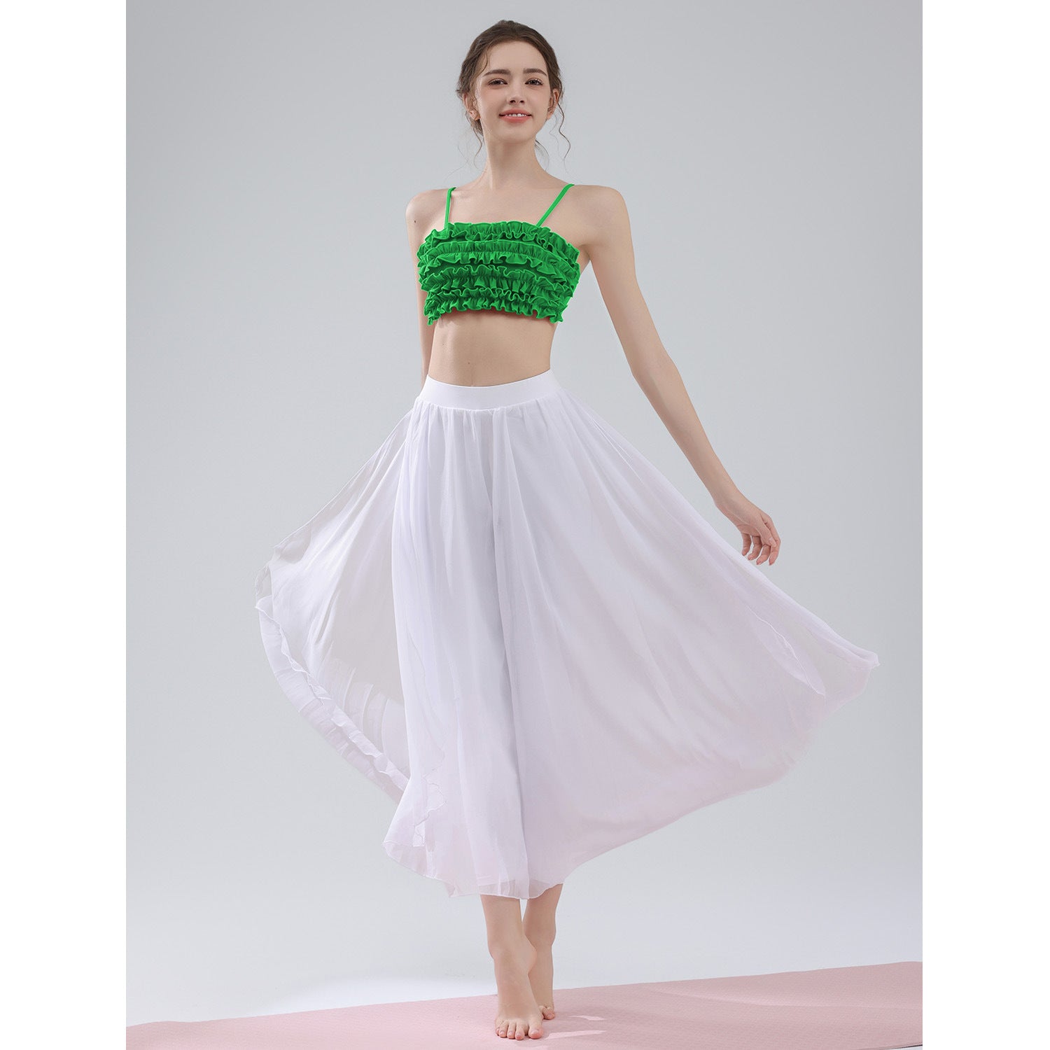 Dunhuang Flying Goddess temperament thin lace flowing chiffon set