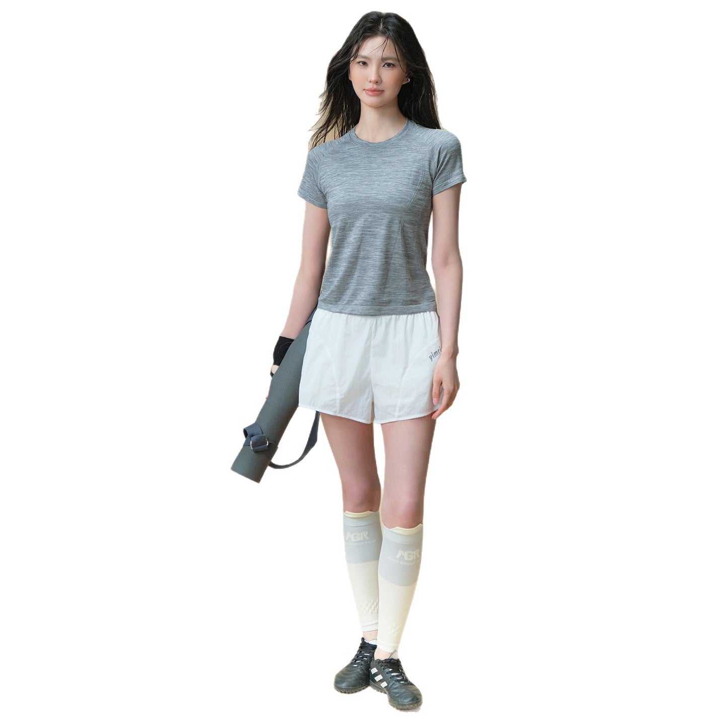 Nude seamless breathable yoga short sleeves
