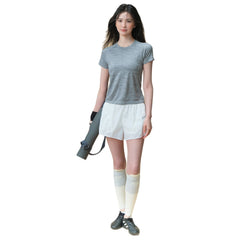 Nude seamless breathable yoga short sleeves