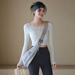 Slim short Pilates training fitness long sleeves