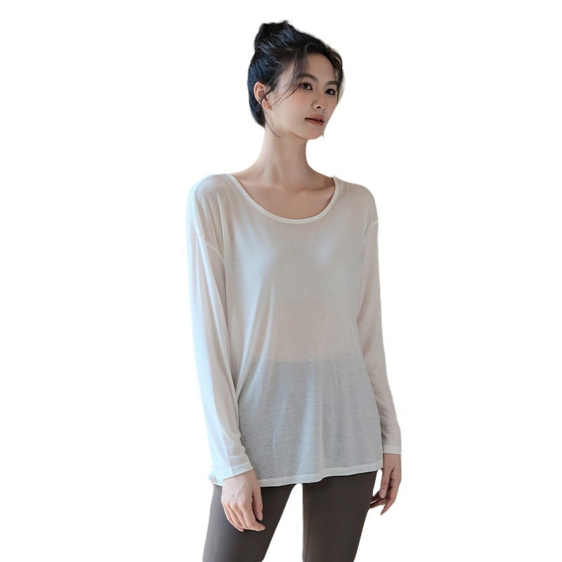 Breathable Yoga Long-Sleeve Cover-Up