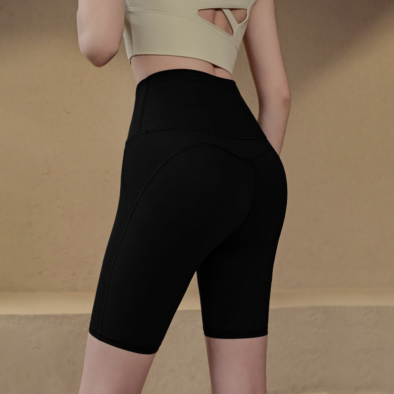 Tight high-waisted shorts