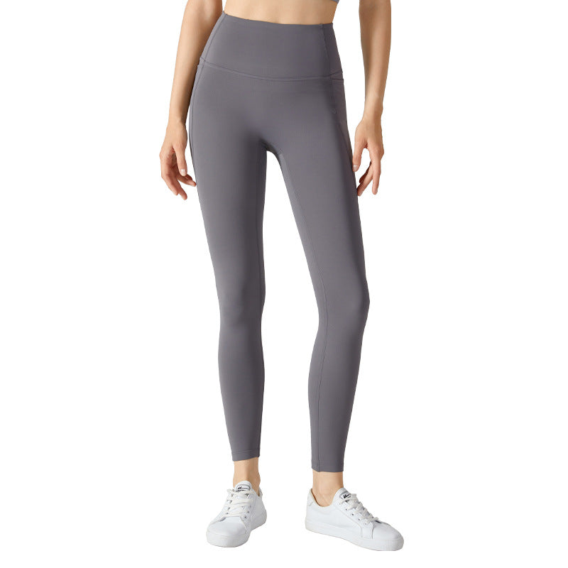 Fleece and thick peach buttocks tight slimming warm trousers