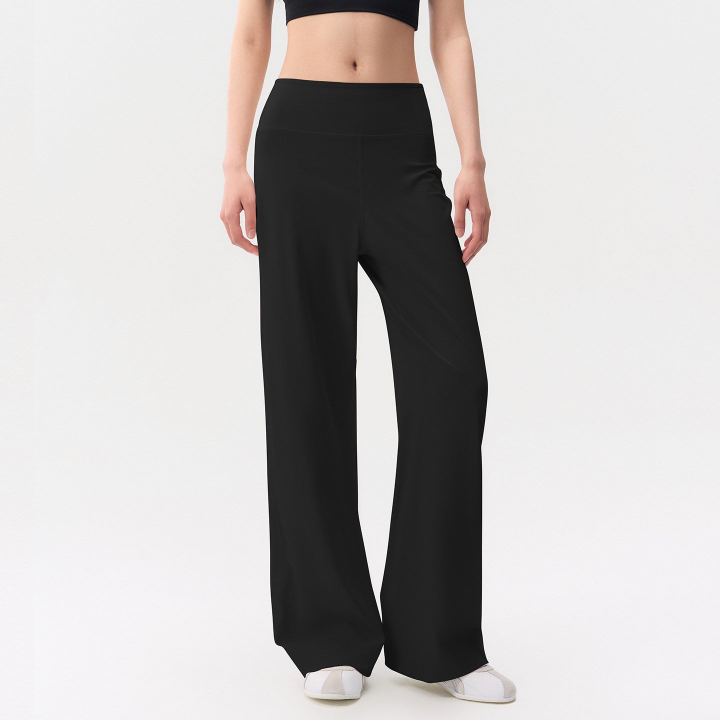 Loose straight quick-drying high-waisted sports trousers