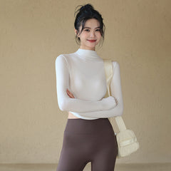 Elegant Long Sleeve Fitness Top