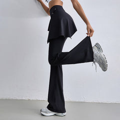 One-piece high-waisted bootcut gym pants