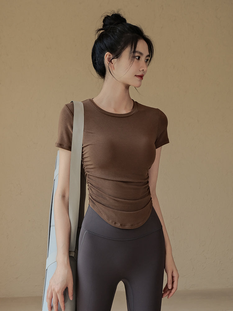 Tight yoga t-shirt