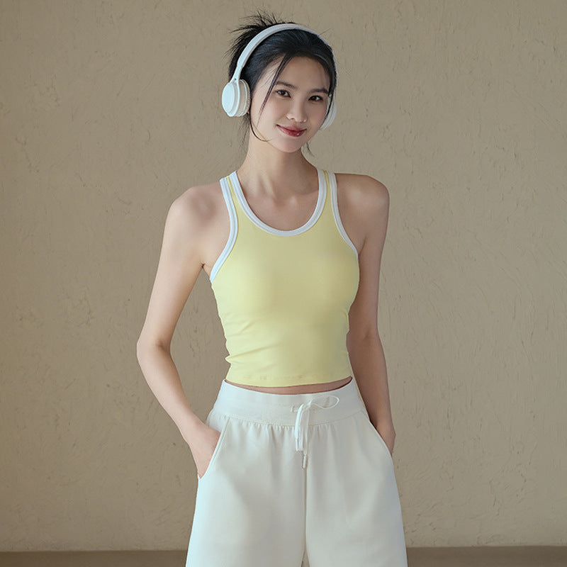 Shock-resistant breast-closing gym bra