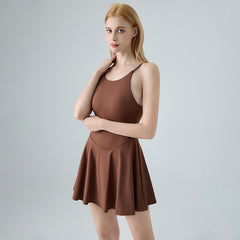 One-piece yoga slip dress with beautiful back