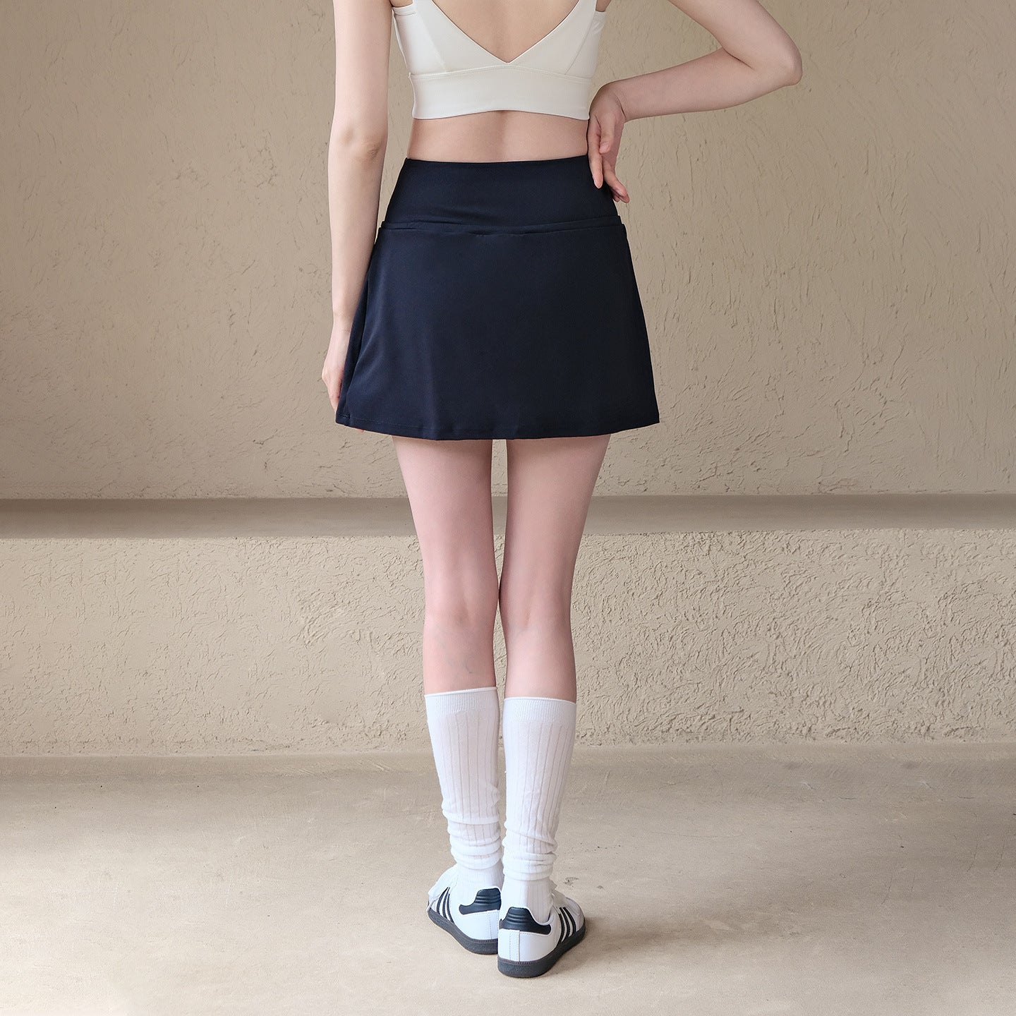 Fake two anti-exposure badminton tennis skirts high-waisted fitness sports skirts