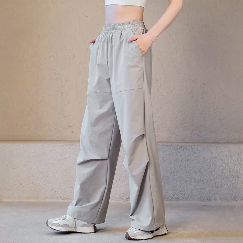 Autumn and winter three-proof straight-leg high-waisted cargo pants