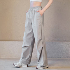 Autumn and winter three-proof straight-leg high-waisted cargo pants