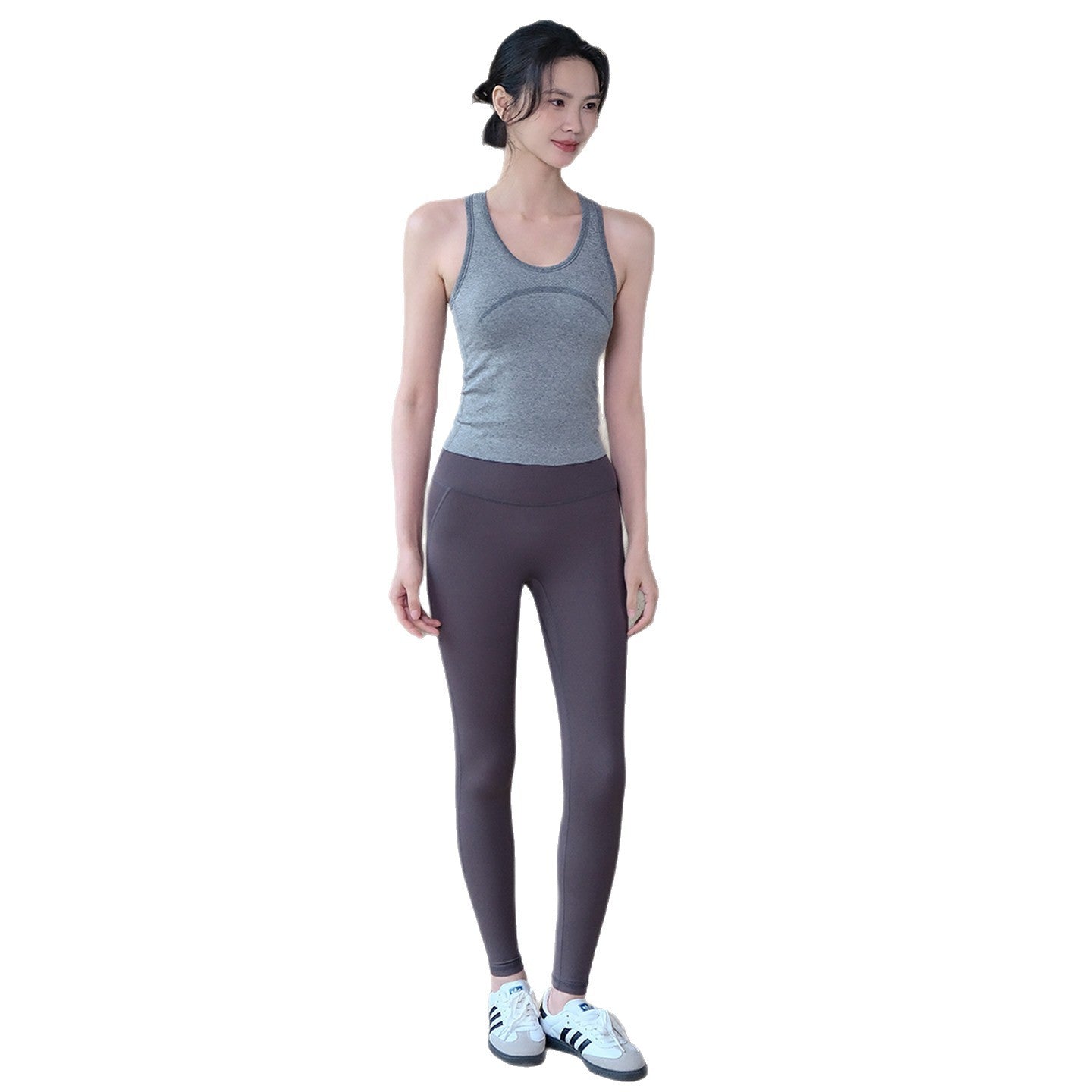 Lightweight and breathable one-piece racer-shaped beauty back fitness sports running bra