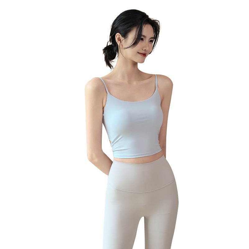 Beautiful back shockproof cooling gather bra