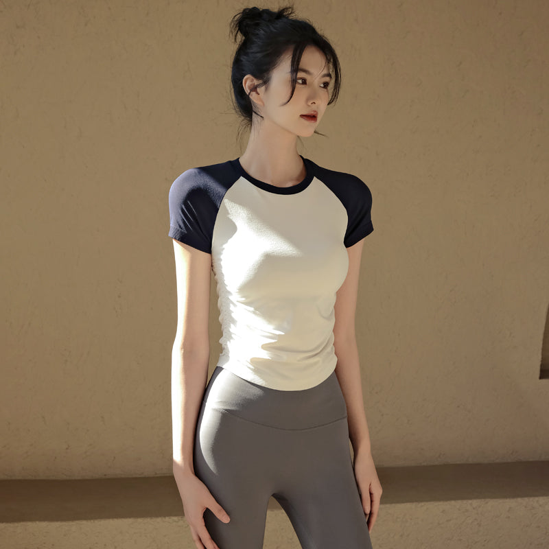 Running training yoga short sleeves