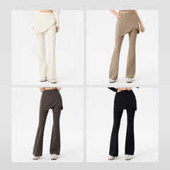 Fake two pairs of fart curtain drapes with a slightly raised wide-leg pants