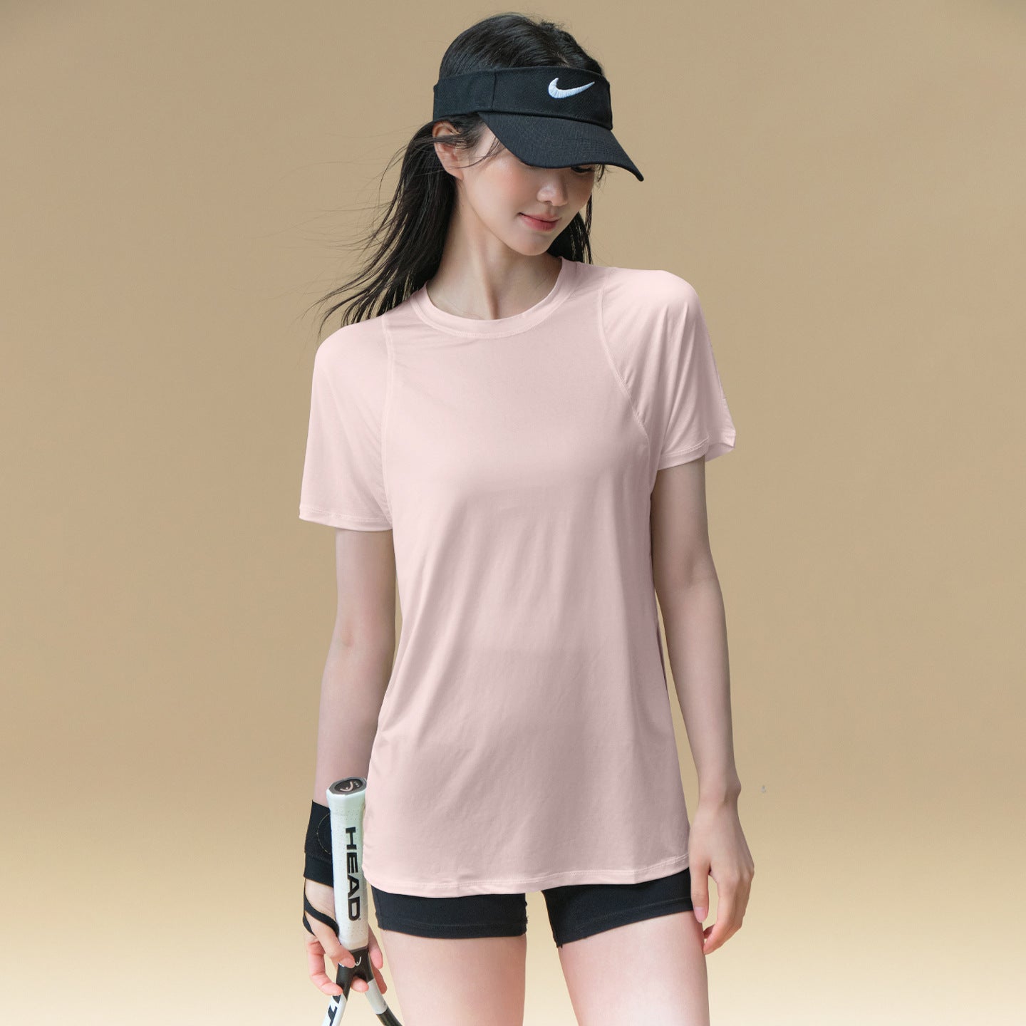 New loose yoga short-sleeved cover-up