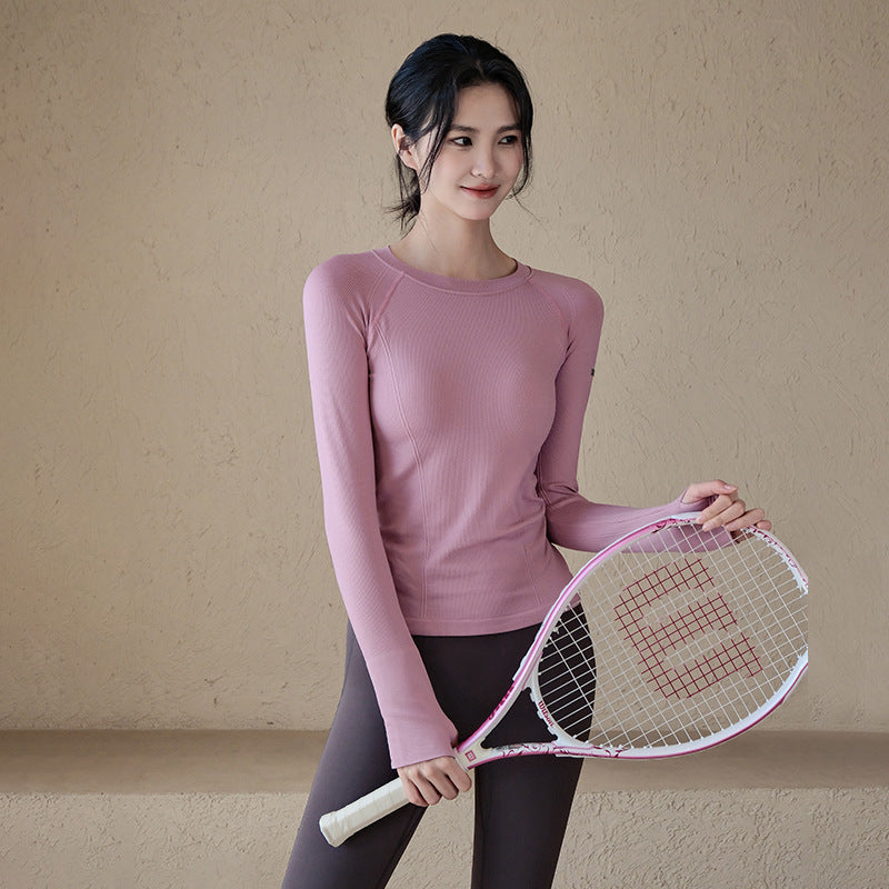 Fitted moisture-wicking long-sleeve