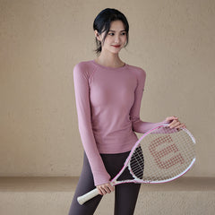 Fitted moisture-wicking long-sleeve