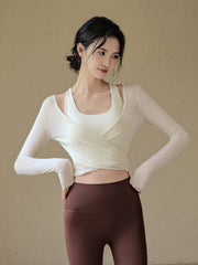 High-end temperament professional yoga long-sleeved cover-up