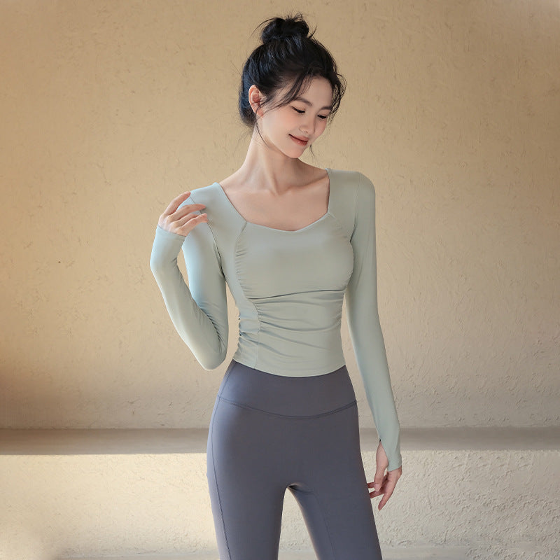 Elegant Square Neck Sports Top