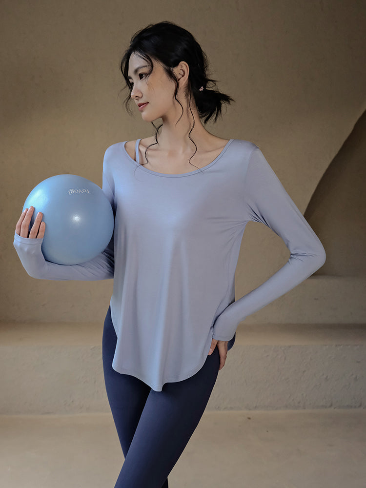 Loose yoga long-sleeved T-shirt