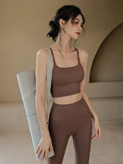 A sports bra with a beautiful back